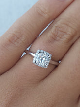 Load image into Gallery viewer, 1.07 Carat Lab Princess Cut Diamond Engagement Ring - 14K White Gold