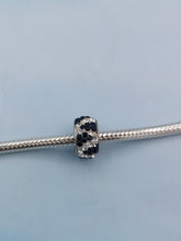 Load image into Gallery viewer, Zebra Print Black &amp; Clear Crystal Bead - Chelsea Taylor