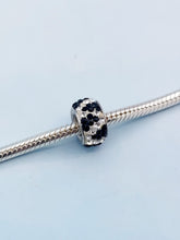 Load image into Gallery viewer, Zebra Print Black &amp; Clear Crystal Bead - Chelsea Taylor