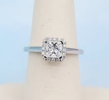 Load image into Gallery viewer, 1.07 Carat Lab Princess Cut Diamond Engagement Ring - 14K White Gold