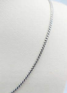 24" Round Box Chain - Sterling Silver