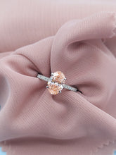Load image into Gallery viewer, 2.09 Carat Oval Pink Lab Diamond Ring - 14K White Gold