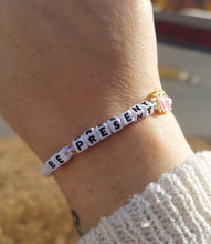 Load image into Gallery viewer, “Be Present" Little Words Project Bracelet with Charm