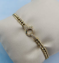 Load image into Gallery viewer, Diamond Lobster Clasp &amp; Cuban Link Bracelet - 14K Yellow Gold