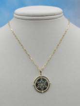 Load image into Gallery viewer, Snowflake &amp; Mountain Reversible Flip Diamond Necklace - 14K Yellow Gold