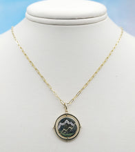 Load image into Gallery viewer, Snowflake &amp; Mountain Reversible Flip Diamond Necklace - 14K Yellow Gold