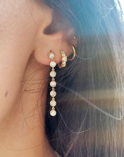 Load image into Gallery viewer, Illusion Diamond Drop Earrings - 14K Yellow Gold