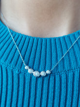 Load image into Gallery viewer, Five Stone Diamond Necklace - 14K White Gold