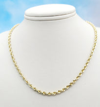Load image into Gallery viewer, 22" Solid Gold Rope Chain - 14K Yellow Gold