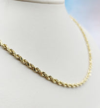 Load image into Gallery viewer, 22" Solid Gold Rope Chain - 14K Yellow Gold