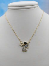 Load image into Gallery viewer, Angel with Heart Charm - Gold Plated Sterling Silver