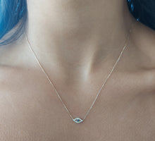 Load image into Gallery viewer, 14k Gold &amp; Diamond Evil Eye Necklace