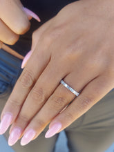 Load image into Gallery viewer, 14k Gold &amp; Emerald-Cut Diamond Stackable Ring - 0.75ct