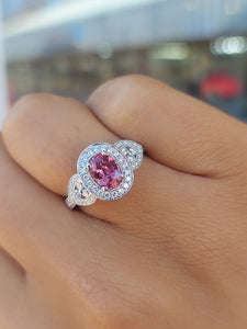 Le Vian Couture® Ring featuring 3/4 cts. Passion Ruby™, 1/3 cts. Vanilla Diamonds® set in 18K White Gold