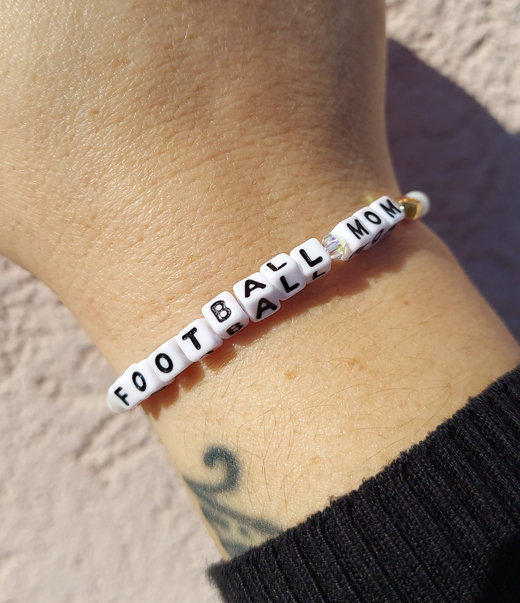 Football Mom with Football Charm - Little Words Project & Marie's Custom Design