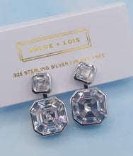 Load image into Gallery viewer, Clear Asscher Stud Earrings - Chloe &amp; Lois