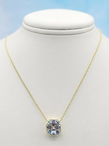 Clear Asscher Necklace - Chloe & Lois