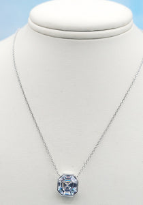 Clear Asscher Necklace - Chloe & Lois