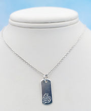 Load image into Gallery viewer, Custom &quot;S&quot; Old English Dog Tag Necklace