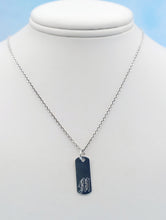 Load image into Gallery viewer, Custom "M" Old English Dog Tag Necklace