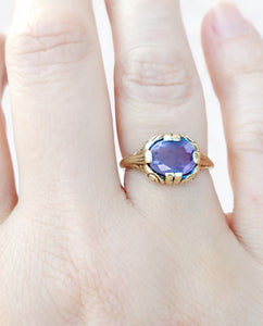 Amethyst Vintage Style Ring - Estate Piece