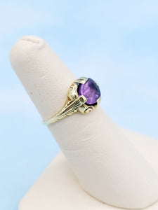 Amethyst Vintage Style Ring - Estate Piece