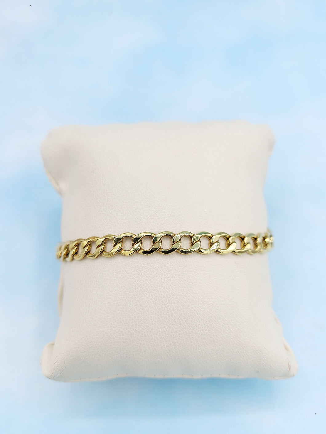 14k Gold Men’s Rounded Curb Bracelet