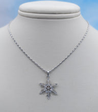 Load image into Gallery viewer, Snowflake Charm on Razza Chain - 14K White Gold