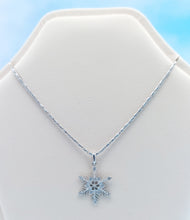 Load image into Gallery viewer, Snowflake Charm on Razza Chain - 14K White Gold