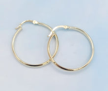 Load image into Gallery viewer, 1" Polished Gold Hoops - 14K Yellow Gold