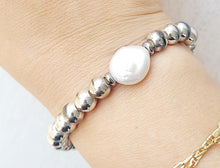 Load image into Gallery viewer, Pearl Coin Prosperity Stacker Bracelet - TJazelle *Retired*