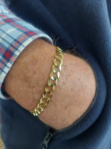 Men’s Cuban Link Bracelet - 14k Gold