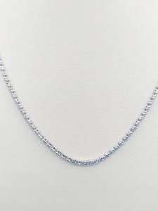 16" Fancy (Thin) Ice Chain Necklace - 14K White Gold