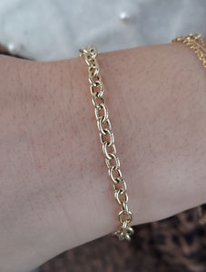 7.5" Gold Rolo Bracelet with Lobster Claw - 14K Yellow Gold