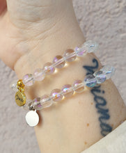 Load image into Gallery viewer, Multicolor Faceted Crystal on Angel Aura Quartz - Stash Beaded Bracelet