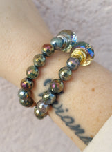 Load image into Gallery viewer, Mystic Indian Agate with Multicolor Crystal Center - Stash Beaded Bracelet