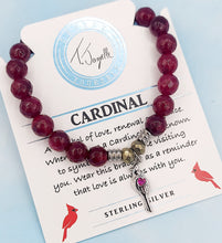 Load image into Gallery viewer, Cardinal CZ Silver Charm Bracelet - TJazelle