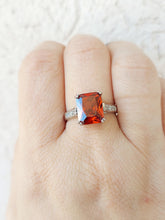 Load image into Gallery viewer, Garnet Ring - Sterling Silver