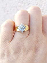 Load image into Gallery viewer, Vintage Cluster Diamond Ring - 14K Yellow Gold - Estate