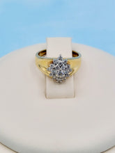 Load image into Gallery viewer, Vintage Cluster Diamond Ring - 14K Yellow Gold - Estate