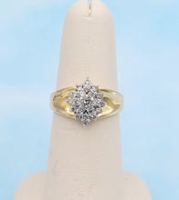 Load image into Gallery viewer, Vintage Cluster Diamond Ring - 14K Yellow Gold - Estate