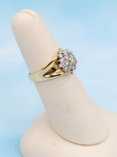 Load image into Gallery viewer, Vintage Cluster Diamond Ring - 14K Yellow Gold - Estate