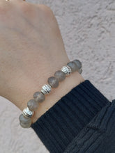 Load image into Gallery viewer, Gray &amp; Silver Liza Stretch Bracelet