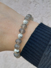 Load image into Gallery viewer, Gray &amp; Silver Liza Stretch Bracelet