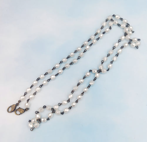 Lenny & Eva Pearl Glass Necklace 32 Inches