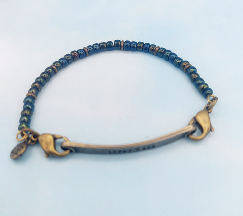 Lenny & Eva Dark Green Bar Bracelet