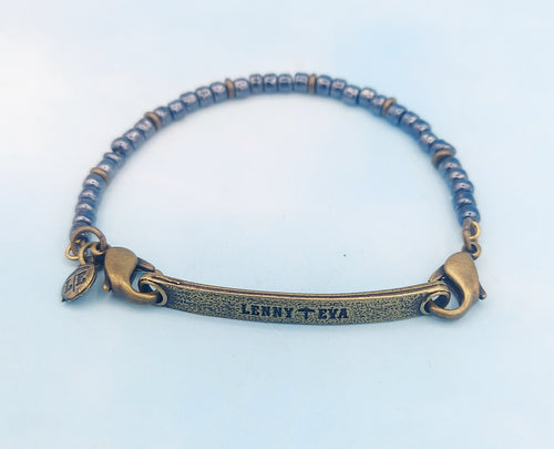 Lenny & Eva Hematite Bar Bracelet