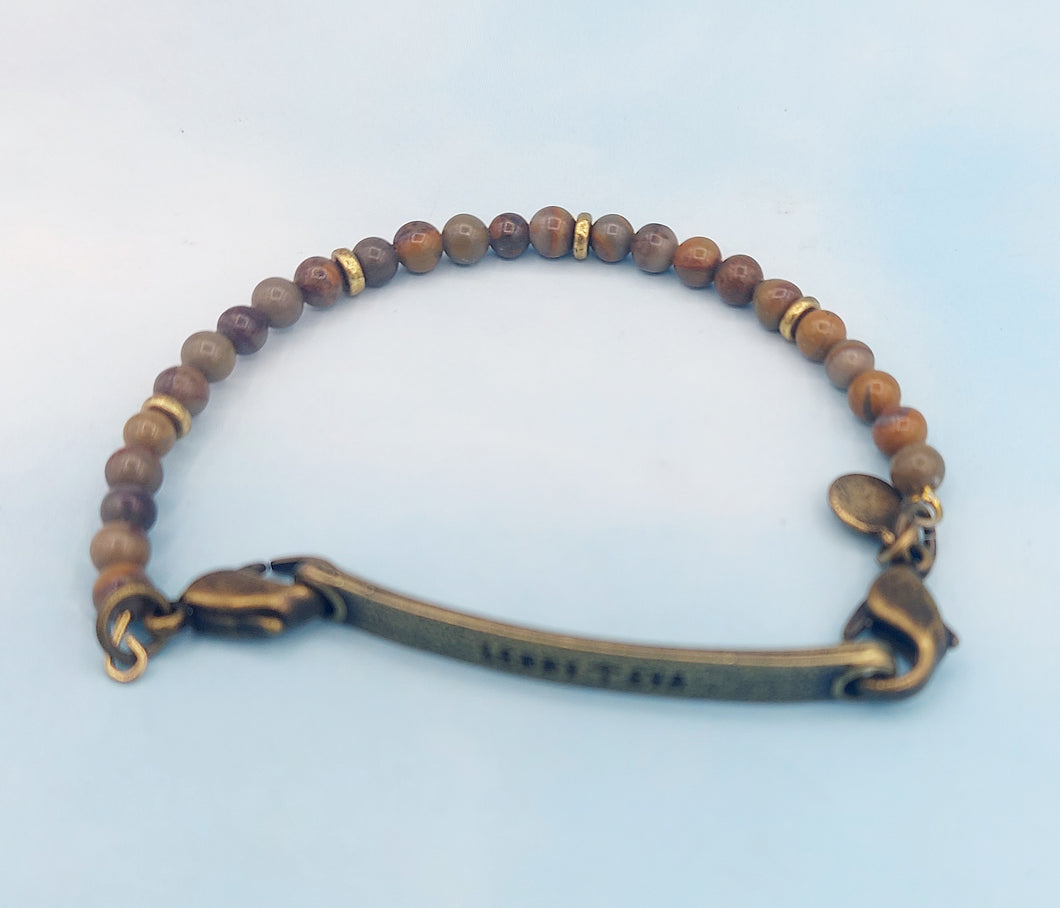 Lenny & Eva Brown & Green Bar Bracelet