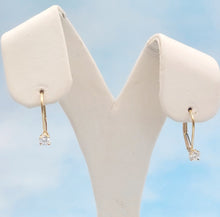 Load image into Gallery viewer, Lab Diamond Leverback Earrings - 14K Yellow Gold