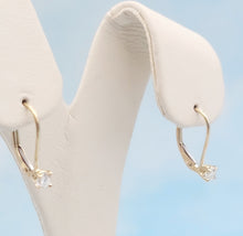 Load image into Gallery viewer, Lab Diamond Leverback Earrings - 14K Yellow Gold
